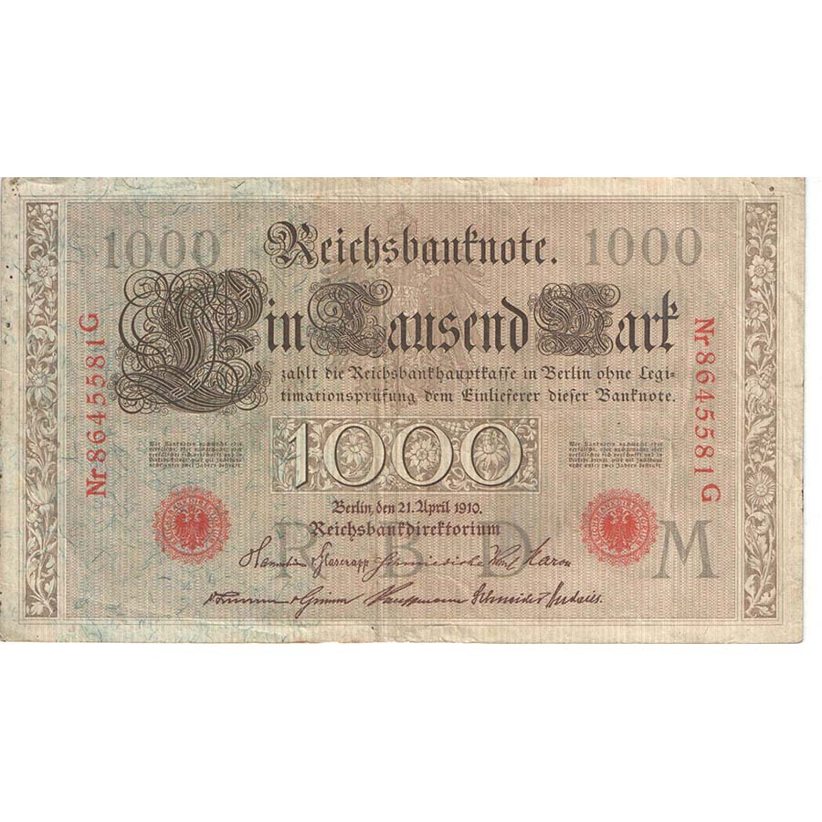 1000 марок Германия 1910 г.